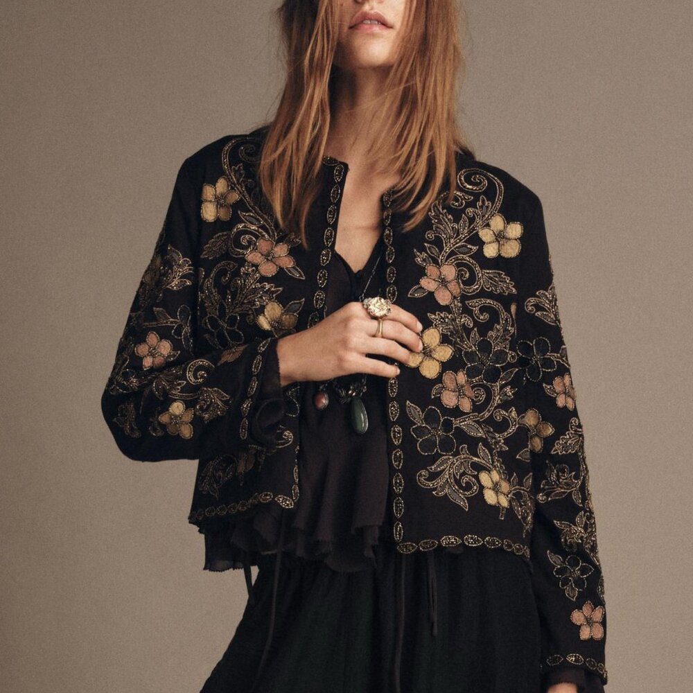 NWT - ZW COLLECTION FLORAL EMBROIDERY JACKET - SZ MEDIUM